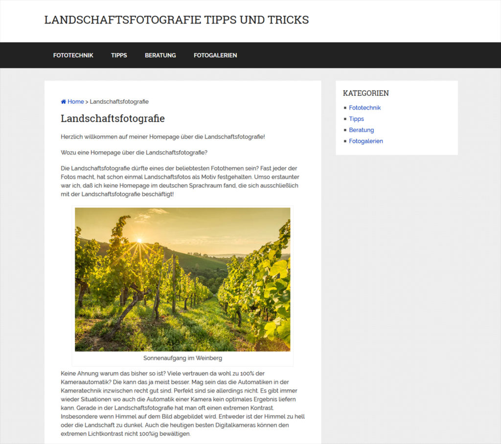 Landschaftsfotografie